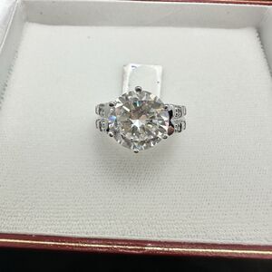 Vintage Hollywood Style CZ Statement Ring – Jean Harlow Inspired, Size 7, 9.8 ct